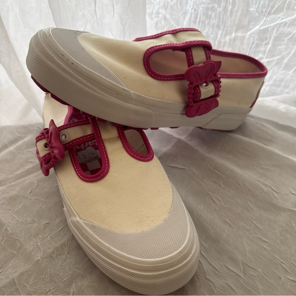 Official Barbie Vans Shoes White Pink Barbie Movie Size Women's